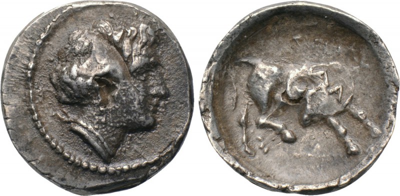 CRETE. Gortyna. Drachm (Circa 300-280/70 BC). 

Obv: Female (Europa?) head rig...