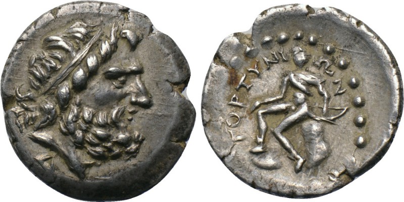 CRETE. Gortyna. Drachm (Circa 98/6-94 BC). 

Obv: Diademed head of Zeus right....