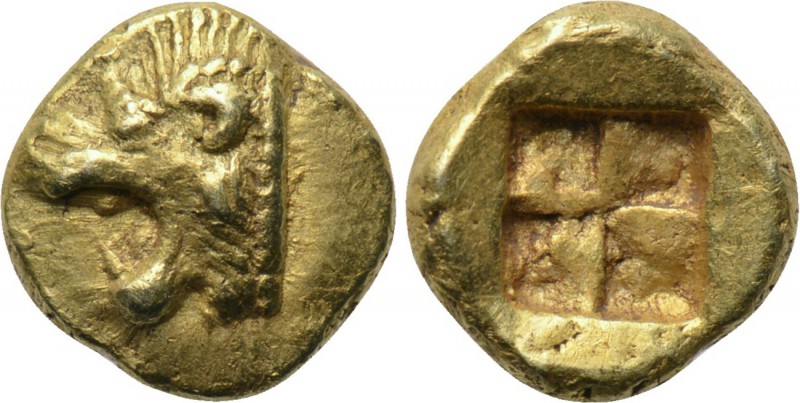 ASIA MINOR. Uncertain. EL 1/24 Stater (6th-5th centuries BC). 

Obv: Head of l...