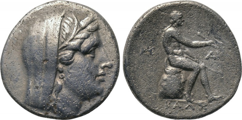 BITHYNIA. Kalchedon. Tetradrachm (Circa 240-220 BC). 

Obv: Veiled head of Dem...