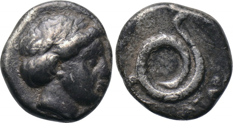 MYSIA. Atarneos. Hemidrachm (Circa 350-300 BC). 

Obv: Laureate head of Apollo...