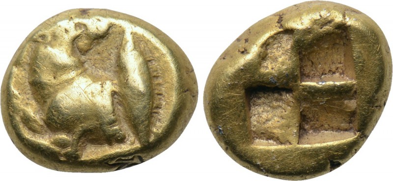 MYSIA. Kyzikos. EL Hekte (Circa 550-500 BC). 

Obv: Forepart of lion left, hea...