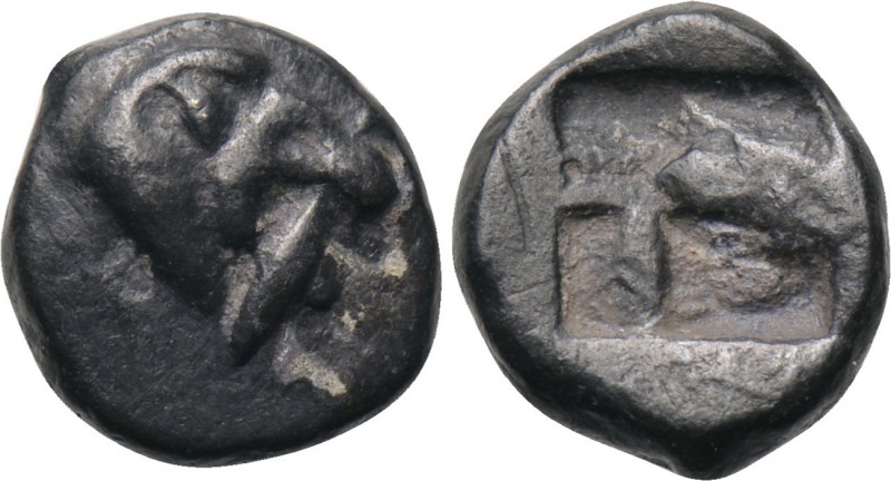 MYSIA. Kyzikos(?). Obol (Circa 550-500 BC). 

Obv: Head of eagle right, holdin...