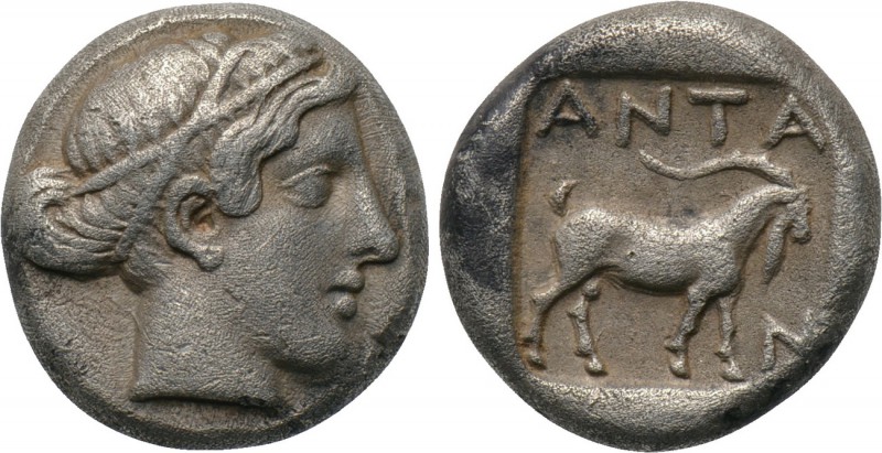 TROAS. Antandros. Drachm (Late 5th century). 

Obv: Head of female (Artemis As...