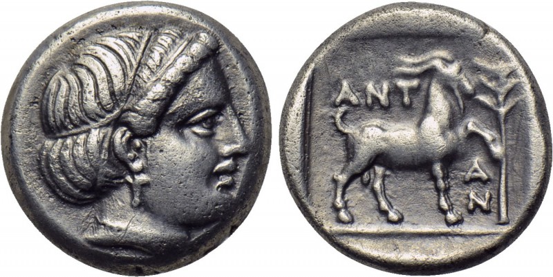 TROAS. Antandros. Tetrobol (Late 5th century). 

Obv: Head of female (Artemis ...