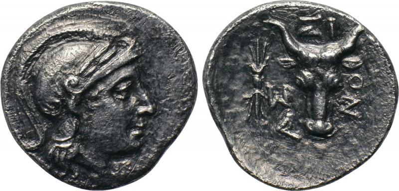 TROAS. Assos. Tetrobol (4th-3rd centuries BC). 

Obv: Helmeted head of Athena ...