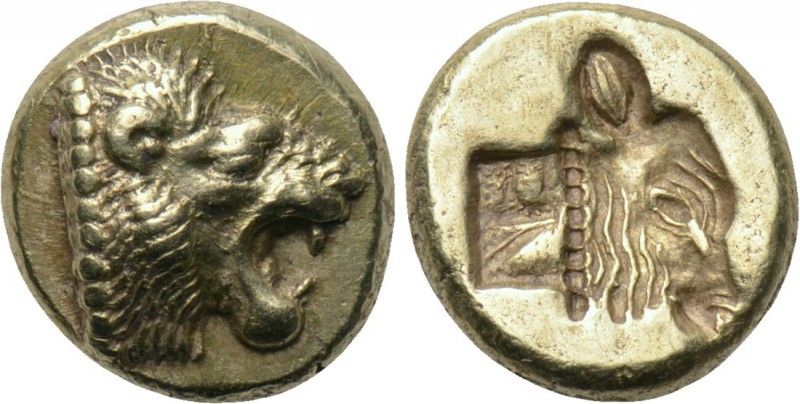 LESBOS. Mytilene. EL Hekte (Circa 521-478 BC). 

Obv: Head of roaring lion rig...