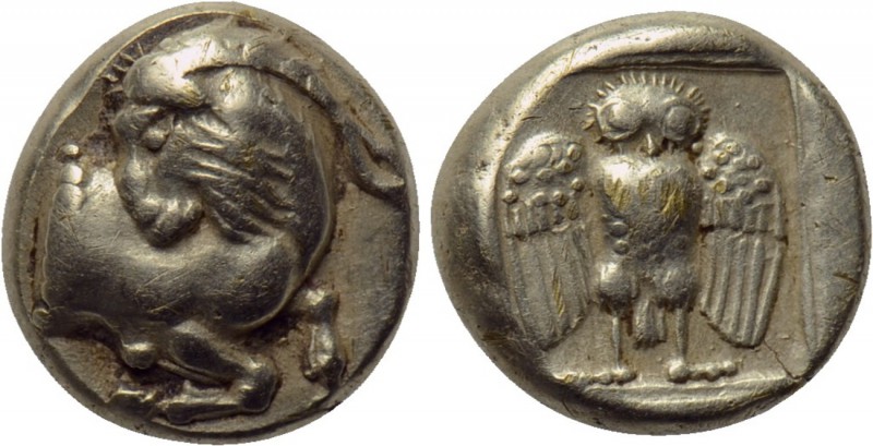 LESBOS. Mytilene. EL Hekte (Circa 454-427 BC). 

Obv: Forepart of goat right, ...