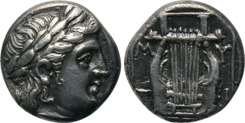 LESBOS. Mytilene. Hemidrachm (Circa 350-250 BC). 

Obv: Laureate head of Apoll...