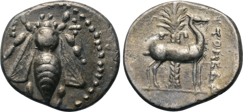 IONIA. Ephesos. Drachm (Circa 202-150 BC). Automedon, magistrate. 

Obv: Ε - Φ...