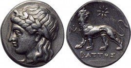 IONIA. Miletos. Drachm (Circa 353-323 BC). Battos, magistrate.