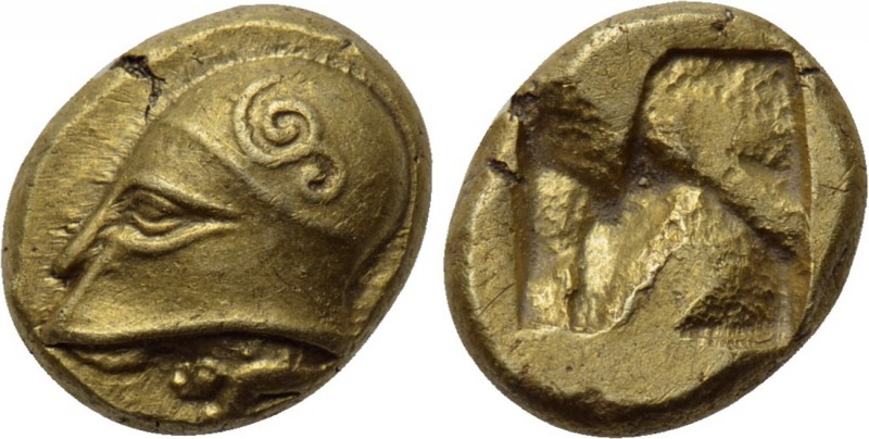 IONIA. Phokaia. EL Hekte (Circa 521-478 BC). 

Obv: Helmeted head left; below,...