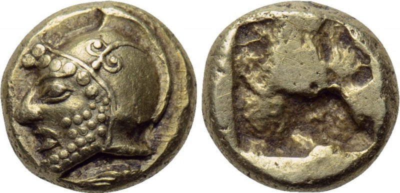 IONIA. Phokaia. EL Hekte (Circa 521 - 478 BC). 

Obv: Helmeted head of Ares le...
