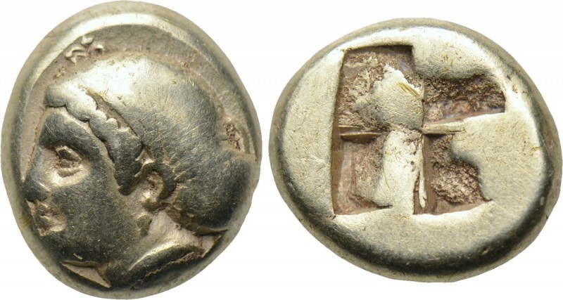 IONIA. Phokaia. EL Hekte (Circa 478-387 BC). 

Obv: Head of nymph left, with h...