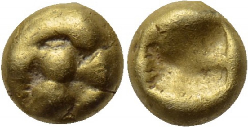 KINGS OF LYDIA. Alyattes (Circa 610-560 BC). EL 1/24 Stater. Sardes. 

Obv: Pa...