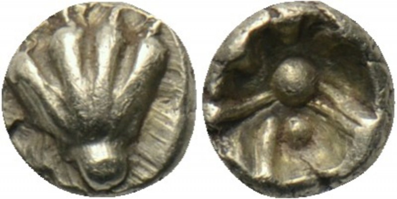 KINGS OF LYDIA. Alyattes (Circa 610-560 BC). EL 1/96 Stater. 

Obv: Paw of lio...