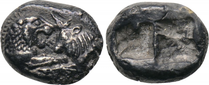 KINGS OF LYDIA. Kroisos (564/53-550/39 BC). 1/6 Stater. Sardes. 

Obv: Confron...
