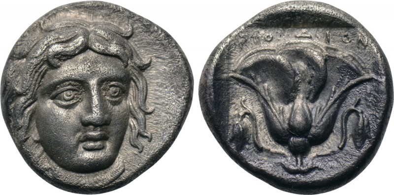 CARIA. Rhodes. Drachm (Circa 360-340 BC). 

Obv: Head of Helios facing slightl...