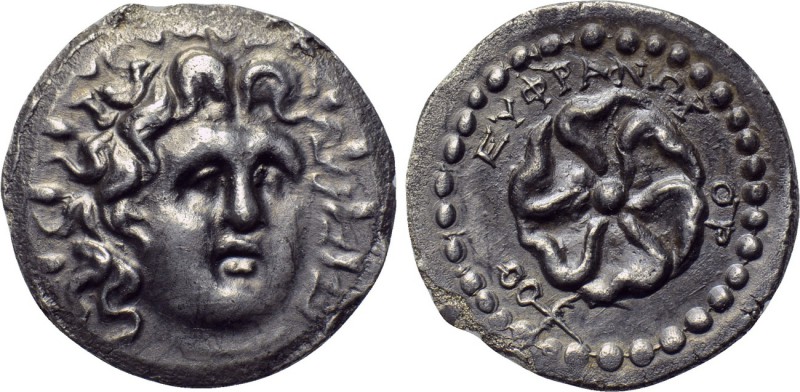 CARIA. Rhodes. Drachm (Circa 88/42 BC-AD 14). Euphranor, magistrate. 

Obv: Ra...