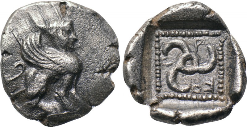 DYNASTS OF LYCIA. Kuprilli (Circa 470-440 BC). Diobol. 

Obv: Sphinx seated ri...