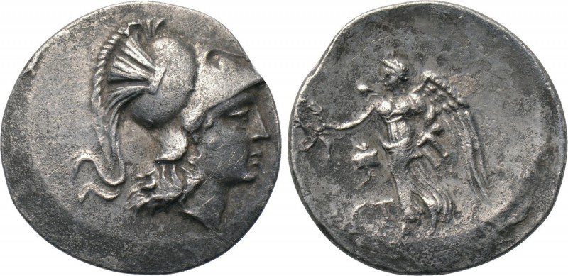 PAMPHYLIA. Side. Drachm (Circa 205-100 BC). 

Obv: Helmeted head of Athena rig...