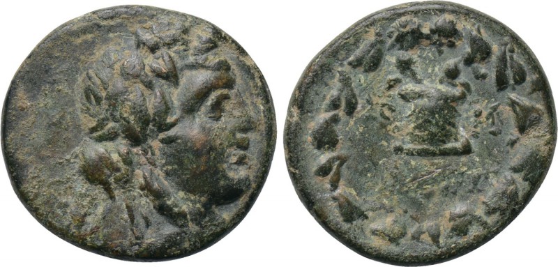 PHOENICIA. Sidon. Ae (1st century BC-1st century AD). 

Obv: Head of Dionysus ...