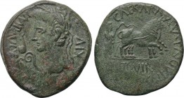 IBERIA. Caesaraugusta. Augustus (27 BC-14 AD). As. M. Porcius and Cn. Fadius, duoviri.