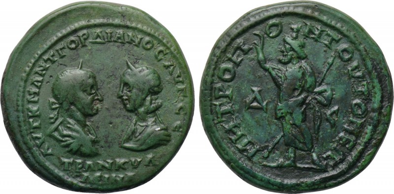 MOESIA INFERIOR. Tomis. Gordian III with Tranquillina (238-244). Tetrakaihemiass...