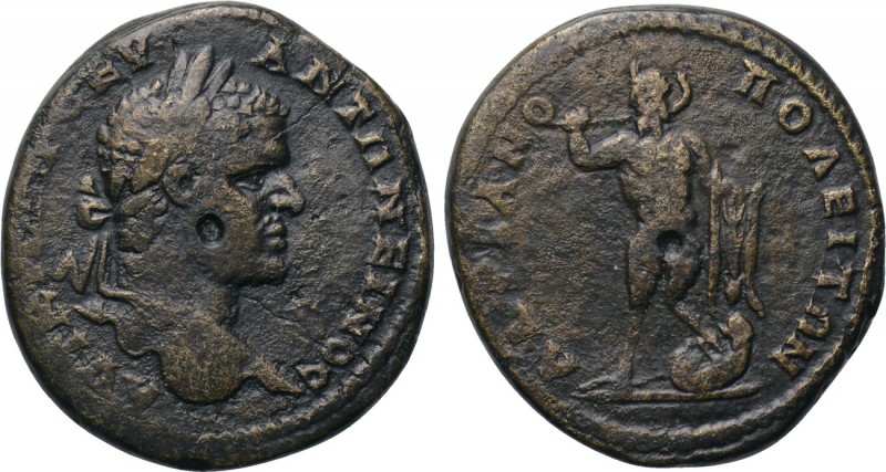 THRACE. Hadrianopolis. Caracalla (198-217). Ae. 

Obv: AVT K M AVP CEV ANTΩNEI...