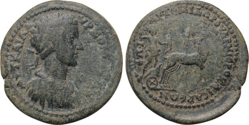 LYDIA. Hierocaesarea. Commodus (177-192). Ae/ Ail. Artemidoros, archon. 

Obv:...