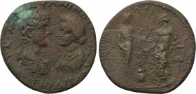CARIA. Cnidus. Caracalla with Plautilla (198-217). Ae.