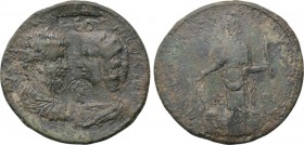 CARIA. Stratonicaea. Septimius Severus, with Julia Domna (193-211). Leontus, son of Alceus, prytanis.