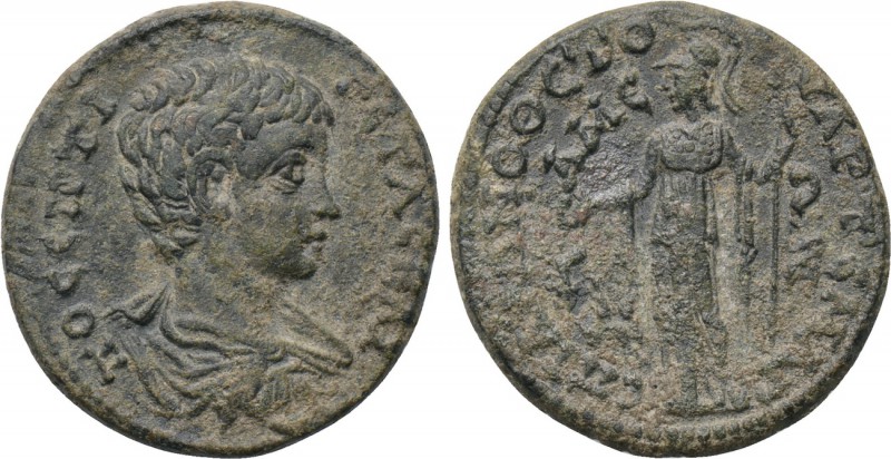 PHRYGIA. Apameia. Geta (Caesar, 198-209). Ae. Artemas Agonothetes, magistrate. ...