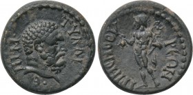 PHRYGIA. Grimenothyrae. Pseudo-autonomous. Time of Trajan (98-117). Ae. Loukios Tullios Per., epimeletes.