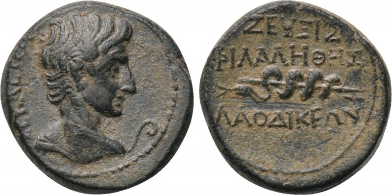 PHRYGIA. Laodicea ad Lycum. Augustus (27 BC-14 AD). Ae. Zeuxis Philalethes, magi...