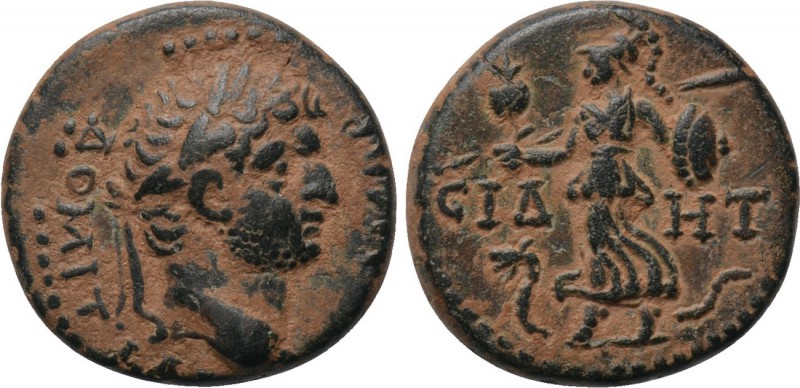 PAMPHYLIA. Side. Domitian (81-96). Ae. 

Obv: ΔOMITIANOC KAICAP. 
Laureate he...