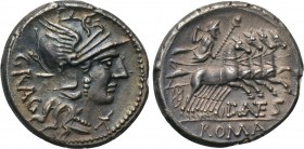 L. ANTESTIUS GRAGULUS. Denarius (136 BC). Rome.