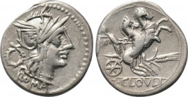 T. CLOELIUS. Denarius (128 BC). Rome.