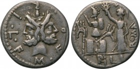 M. FURIUS L. F. PHILUS. Denarius (120 BC). Rome.