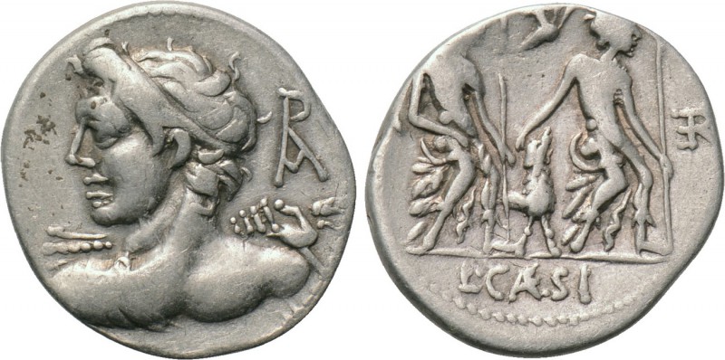 LUCIUS CAESIUS. Denarius (112-111 BC). Rome. 

Obv: Bust of Apollo Vejovis lef...