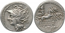 L. APPULEIUS SATURNINUS. Denarius (104 BC). Rome.