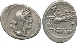 C. FABIUS C. F. HADRIANUS. Denarius (102 BC). Rome.