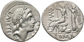 C. POBLICIUS, A. POSTUMIUS SP. F. ALBINUS and L. METELLUS. Denarius (96 BC). Rome.