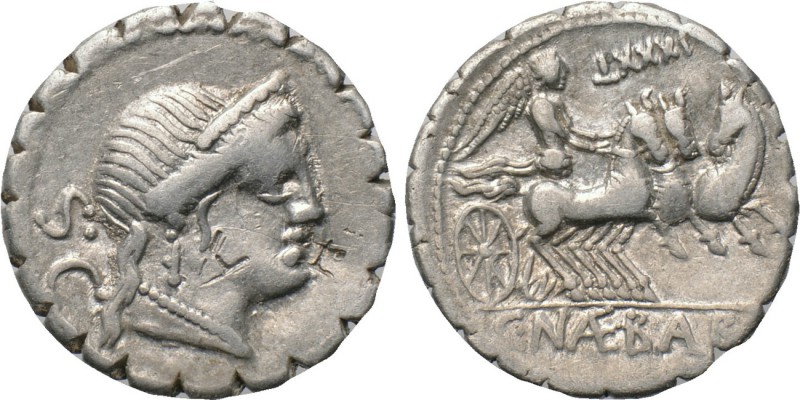 C. NAEVIUS BALBUS. Serrate Denarius (79 BC). Rome. 

Obv: S•C. 
Diademed head...