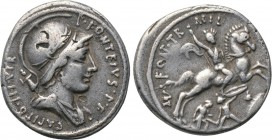 P. FONTEIUS P. F. CAPITO. Denarius (55 BC). Rome.