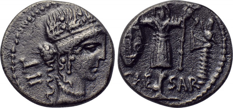 JULIUS CAESAR. Denarius (48 BC). Military mint traveling with Caesar. 

Obv: D...