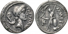 JULIUS CAESAR. Denarius (44 BC). Rome. M Mettius, moneyer. Lifetime issue.