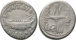 MARK ANTONY. Denarius (32-31 BC). Uncertain mint, possibly Patrae.