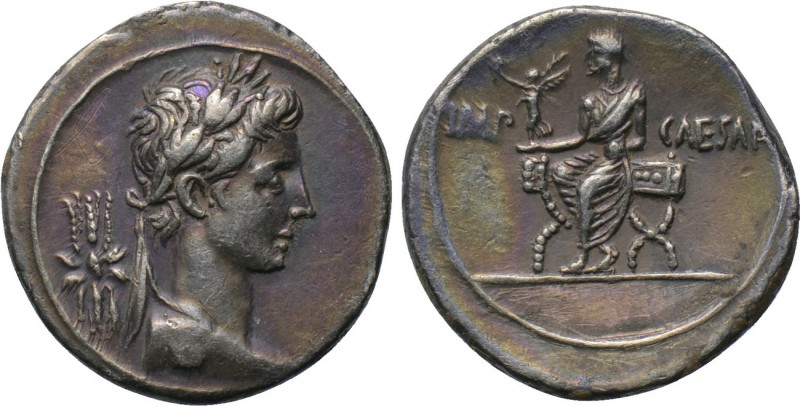 OCTAVIAN. Denarius (30-29 BC). Uncertain Italian mint, possibly Rome. 

Obv: L...