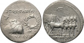AUGUSTUS (27 BC-14 AD). Denarius. Tarraco.
